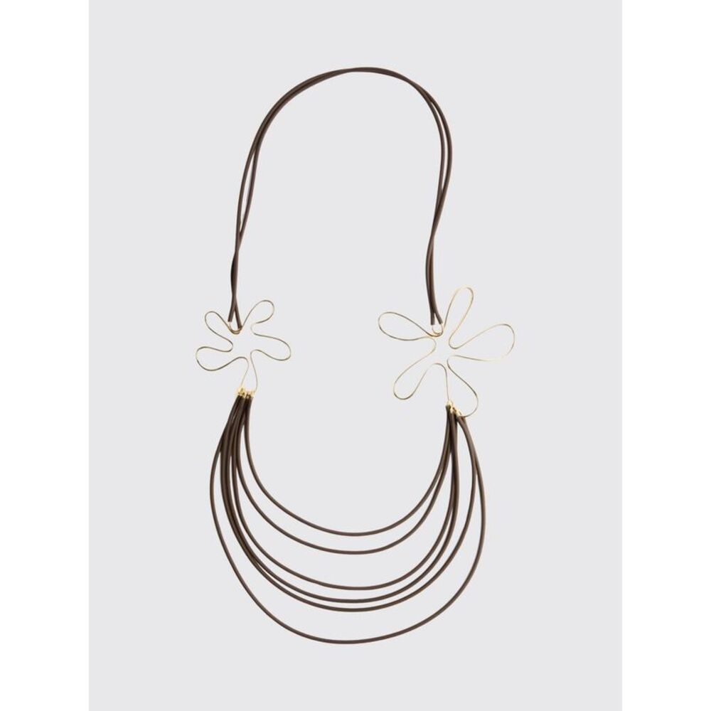 Liviana Conti Women Leather And Metal Necklace Liviana Conti